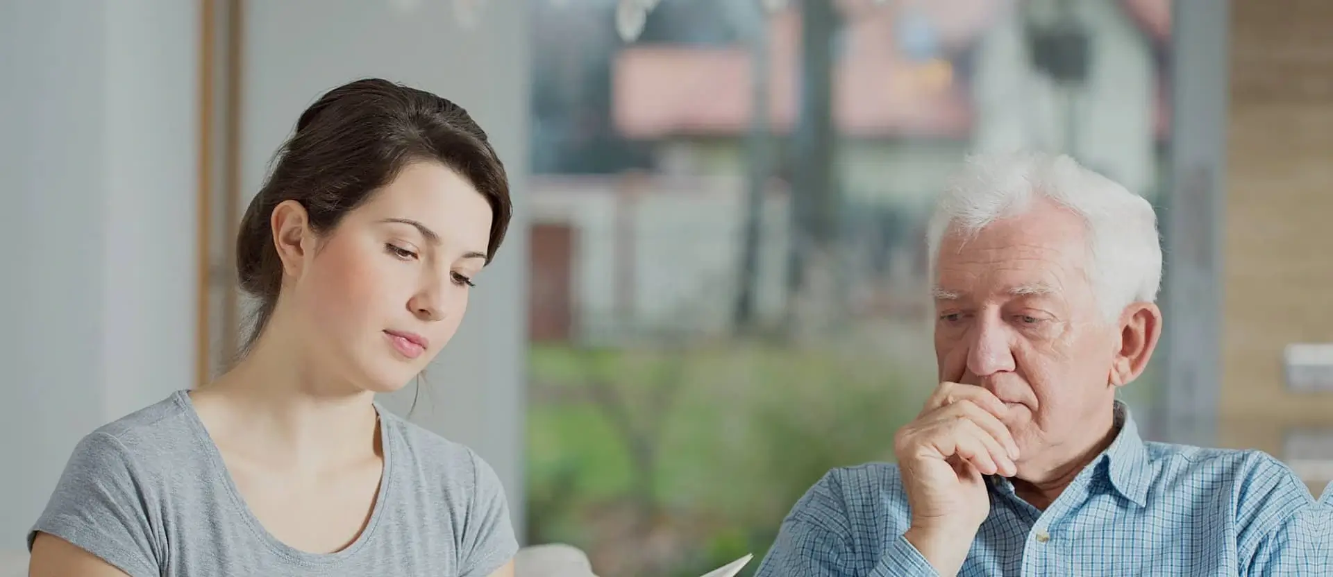 old man with his caregiver